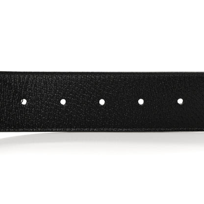 Gucci Textured Dollar Calfskin Nickel Double G 40mm Belt 100 40 Black 3 of 12