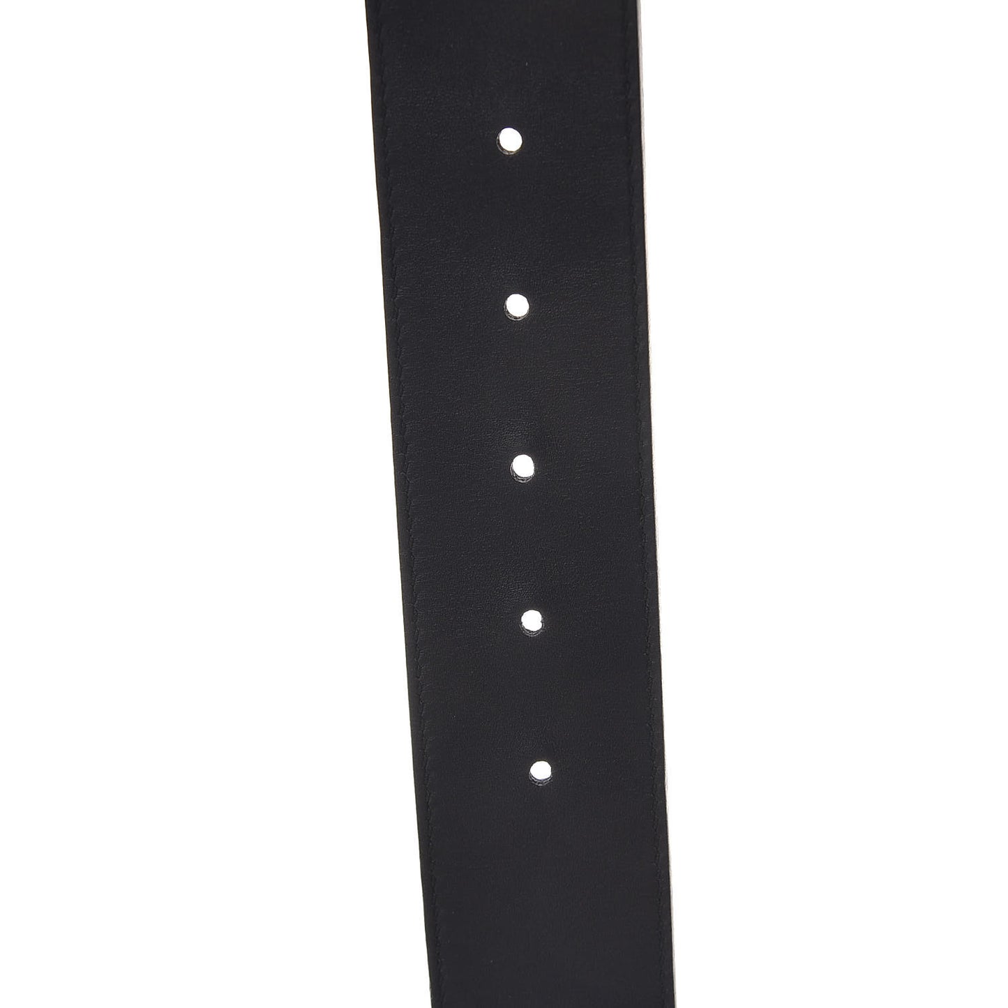 Textured Dollar Calfskin Nickel Double G 40mm Belt 90 36 Black