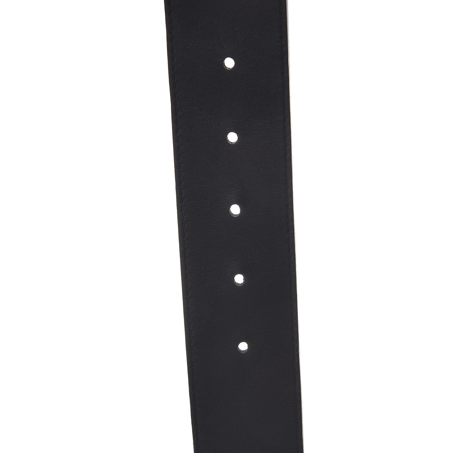 Gucci Textured Dollar Calfskin Nickel Double G 40mm Belt 90 36 Black 5 of 6