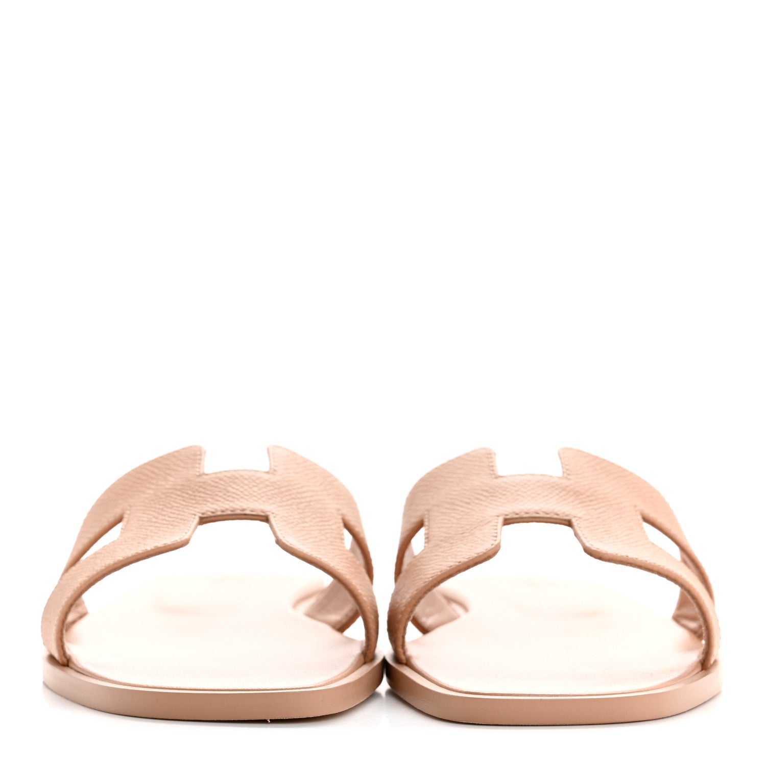 Hermes Epsom Oran Sandals 37.5 Beige Perlino 3 of 10