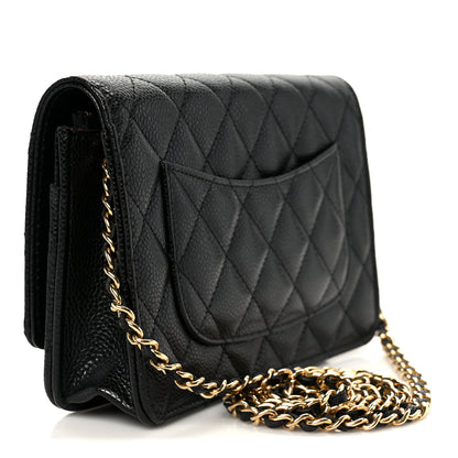 Chanel Caviar Quilted Wallet On Chain WOC Black 3 of 12