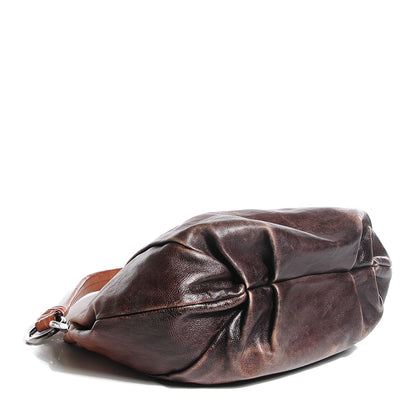 Prada Glace Calf Sfumata Pleated Hobo 4 of 8
