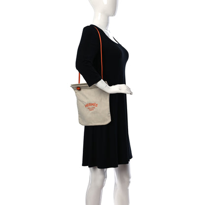 Hermes Canvas Swift Aline Grooming Bag Orange 2 of 9
