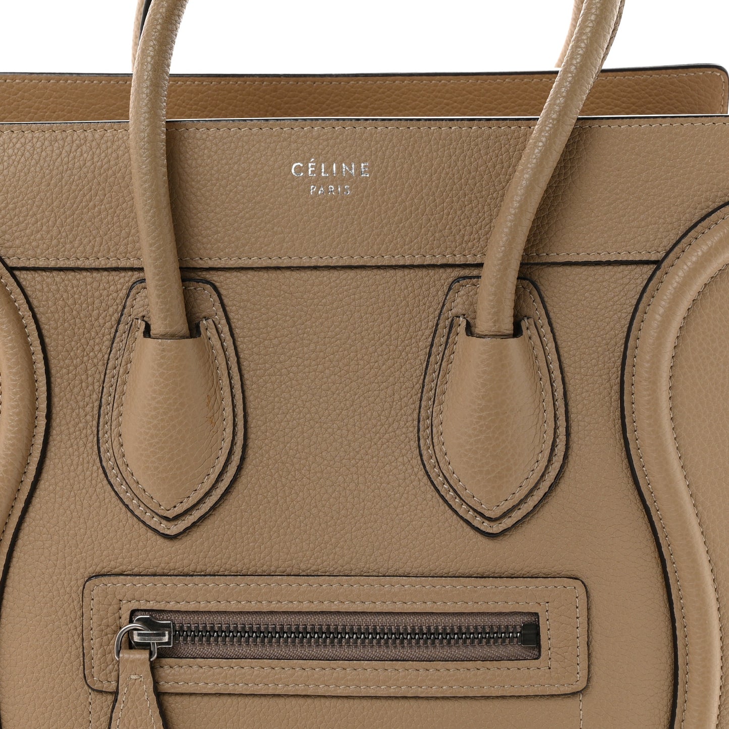 Drummed Calfskin Micro Luggage Dune