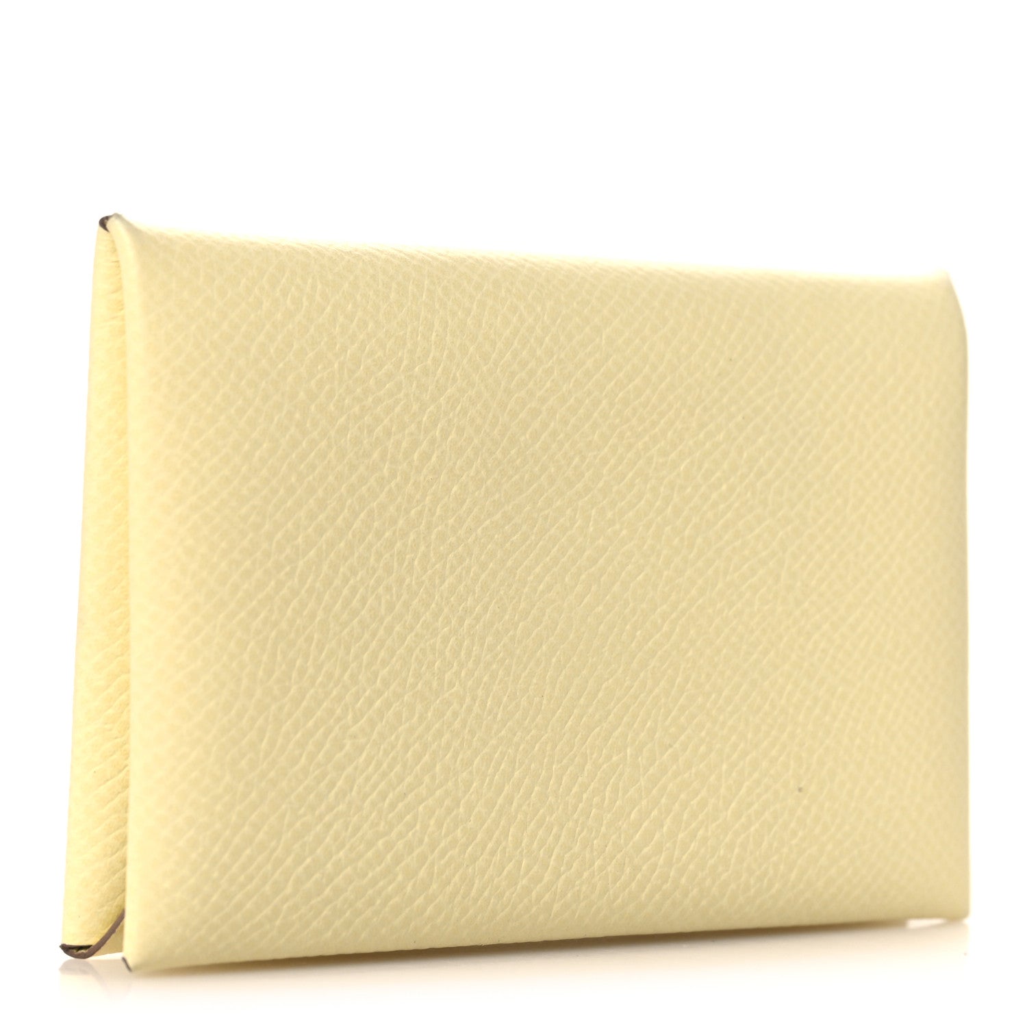 Hermes Epsom Calvi Card Case  Jaune Milton 3 of 7