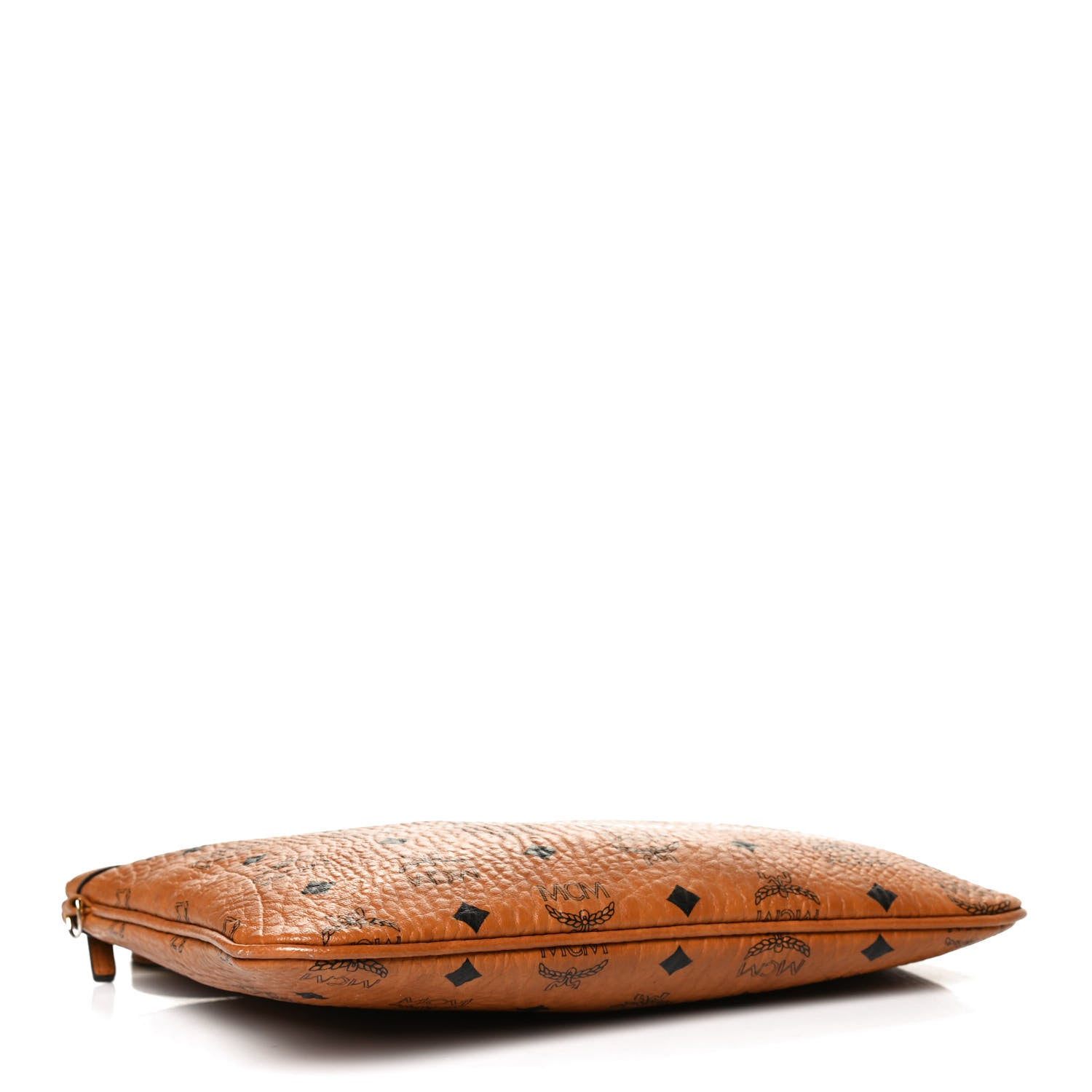 MCM Visetos Liz Shopper Tote Pouch Cognac 4 of 12