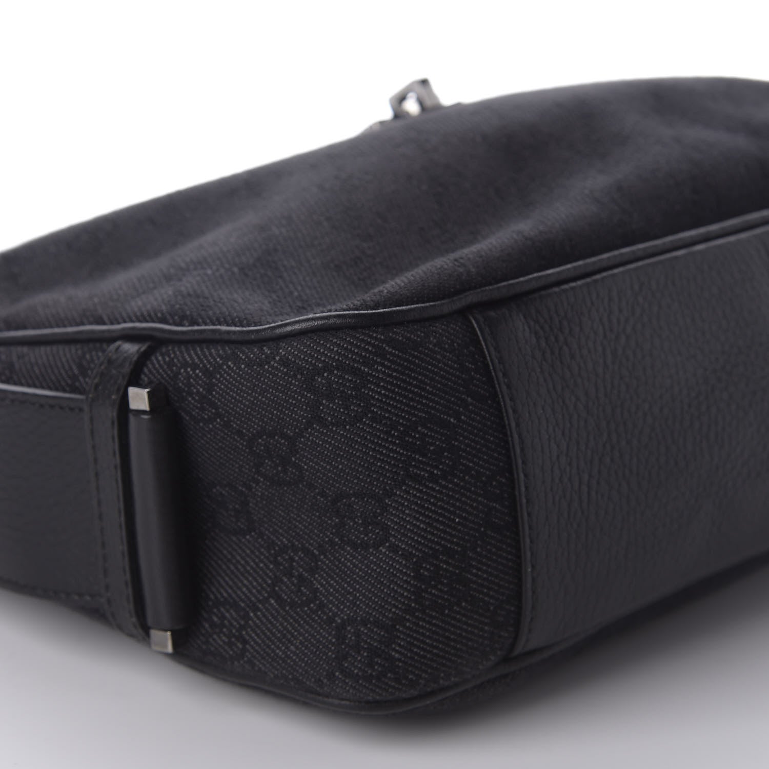 Gucci Denim Monogram Jackie O Hobo Black 4 of 9