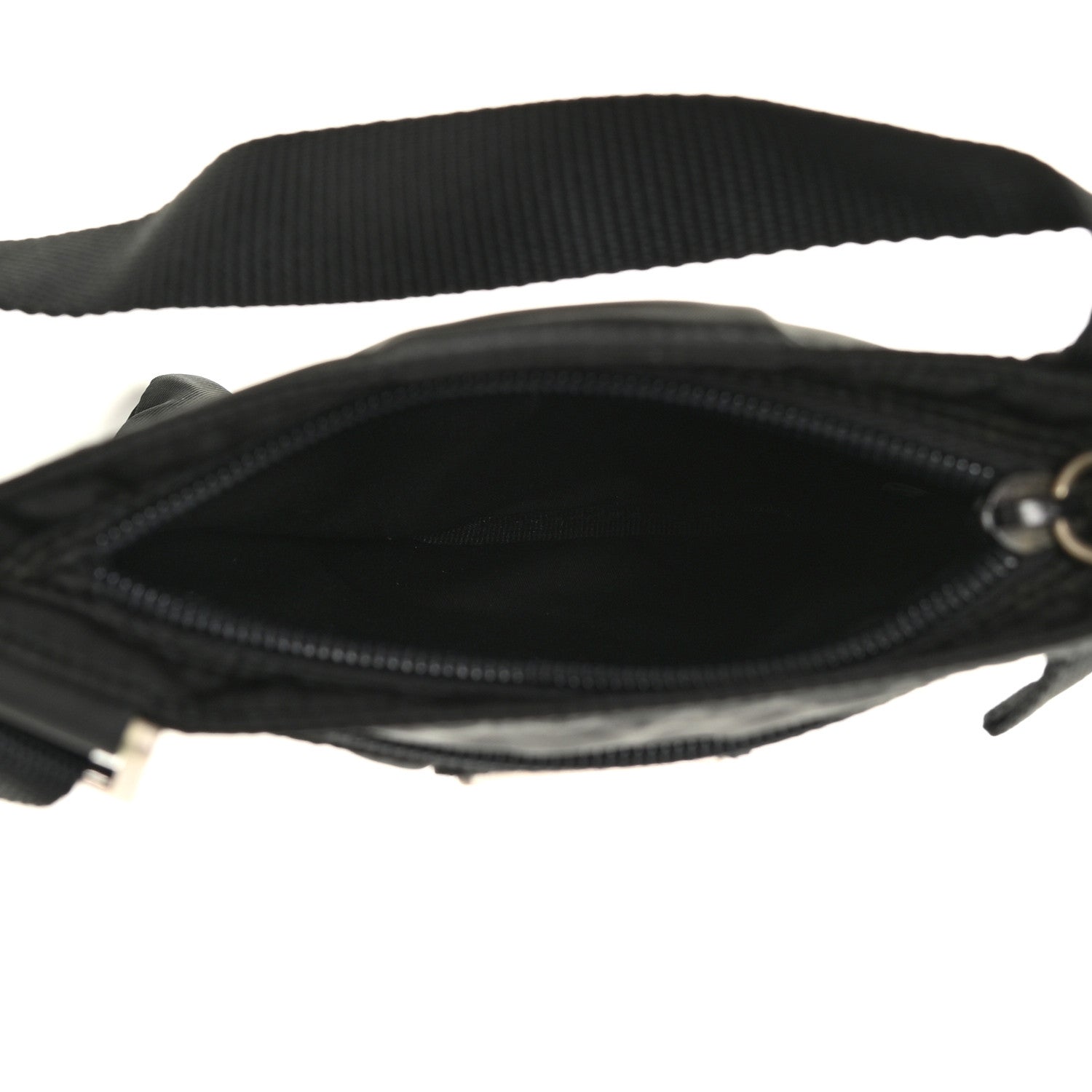 Prada Nylon Small Flat Messenger Bag Black 4 of 9