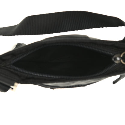 Prada Nylon Small Flat Messenger Bag Black 4 of 9