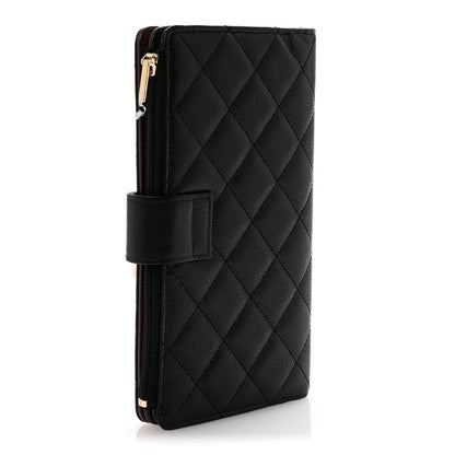 Chanel Caviar Quilted Long Zipped Wallet Black 3 of 9