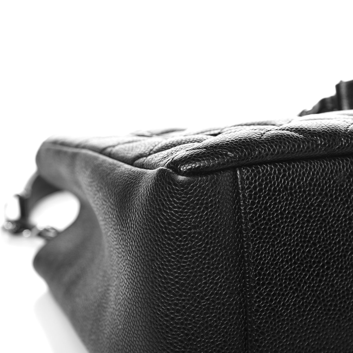 Caviar Quilted Grand Shopping Tote GST Black