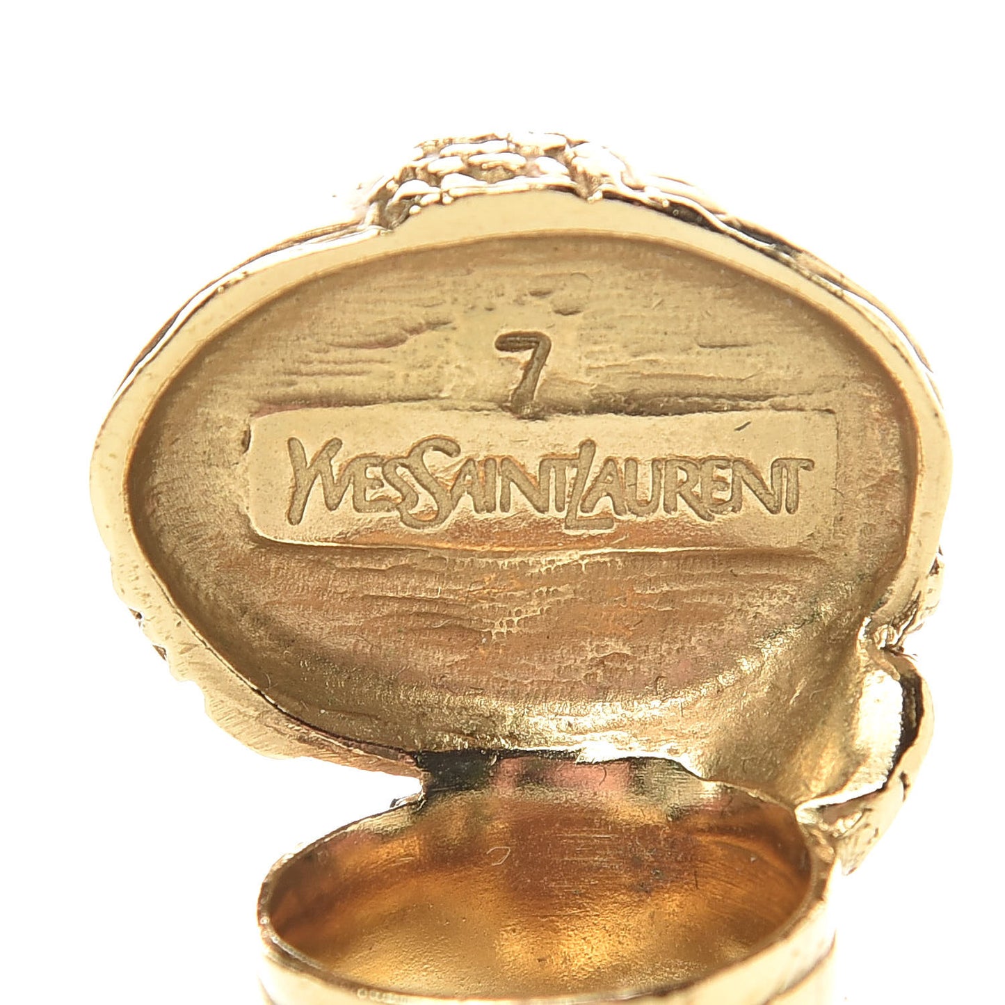 Glass Cabochon Arty Ovale Ring 7 Black Gold