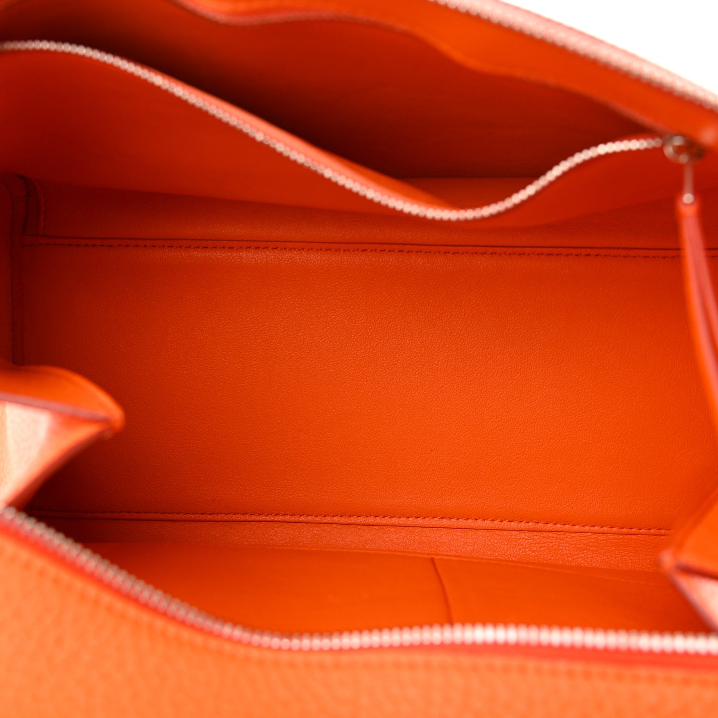 Grained Calfskin Medium Edge Shoulder Bag Vermillion