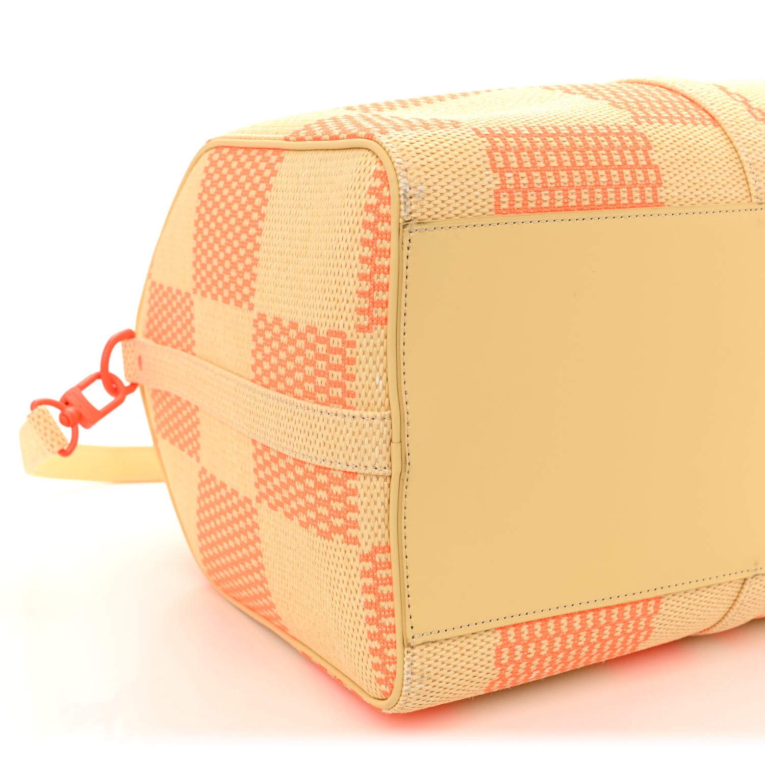 Louis Vuitton Raffia Damier Giant Keepall Bandouliere 50 Natural Orange 7 of 10