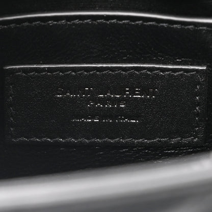 Saint Laurent Calfskin Y Quilted Monogram Small Loulou Chain Satchel Black 6 of 9