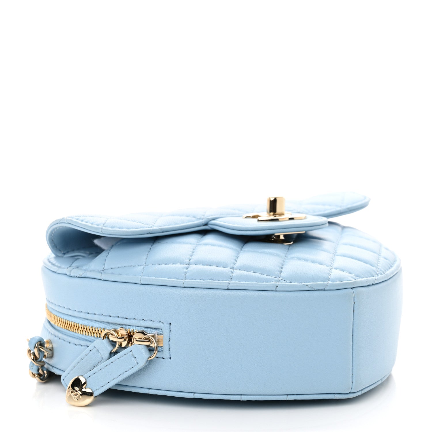 Chanel Lambskin Quilted CC In Love Heart Bag Light Blue 4 of 10