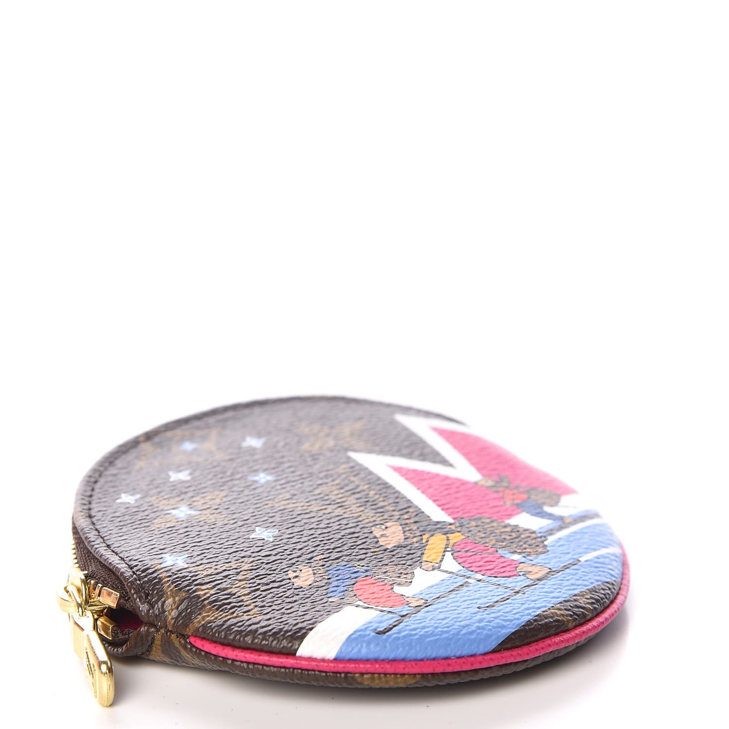 Monogram 2018 Christmas Animation Round Coin Purse