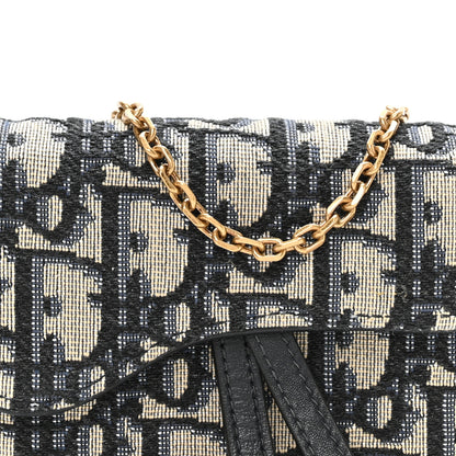 Christian Dior Oblique Nano Saddle Chain Pouch Blue 8 of 11