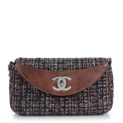 Chanel Tweed Lizard Medium Fantasy Single Flap Brown 1 of 8