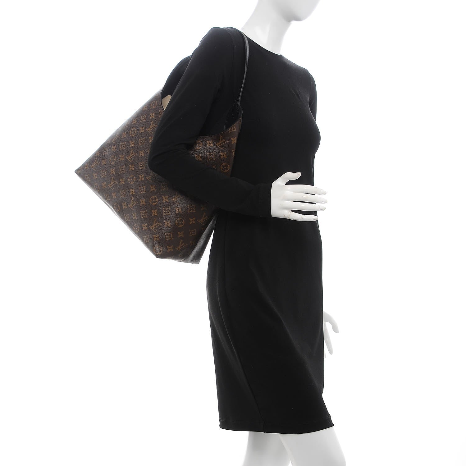 Louis Vuitton Monogram Flower Hobo Black 2 of 6