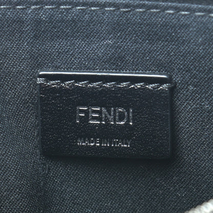 Fendi Vitello Elite Mink Fur Studded Karlito Zip Pouch Black 6 of 7