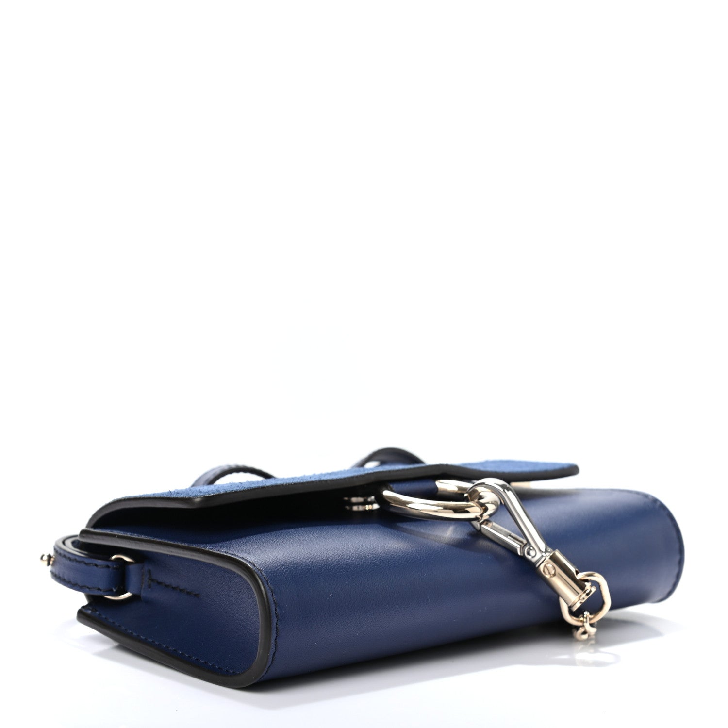 Chloe Suede Calfskin Mini Faye Shoulder Bag Majesty Blue 4 of 9