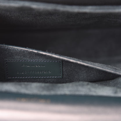 Saint Laurent Smooth Calfskin Suede Medium Bellechasse Dark Turquoise 10 of 11