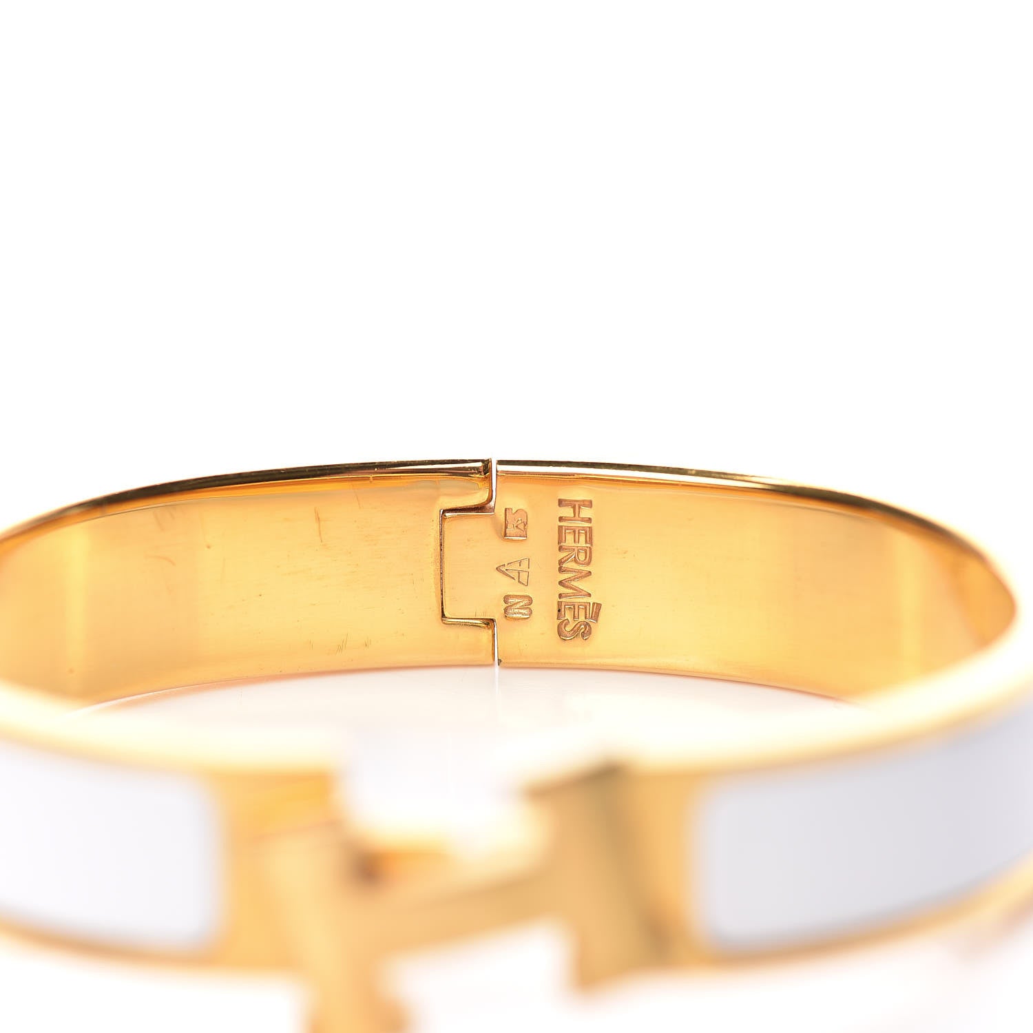 Hermes Enamel Narrow Clic Clac H Bracelet PM White 4 of 6