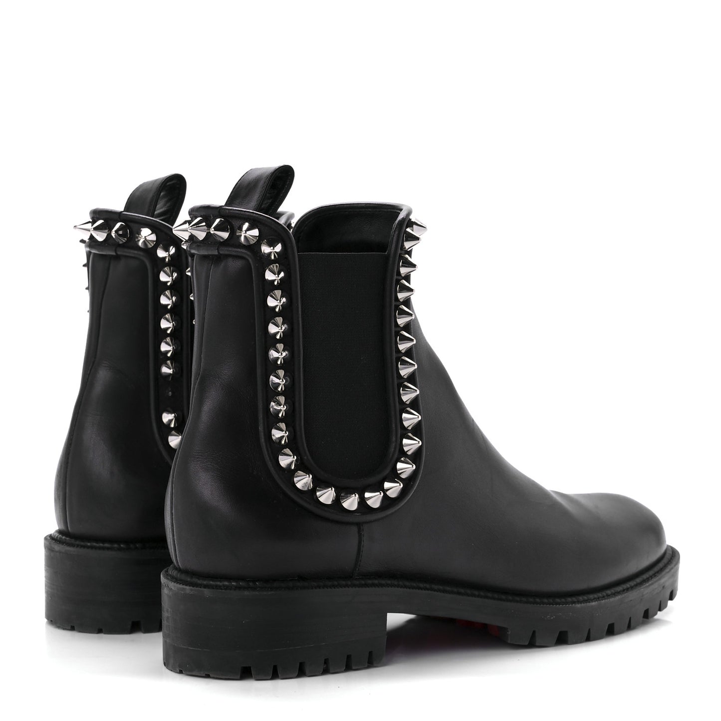 Nappa Spiked Capahutta Flat Chelsea Boots 37 Black