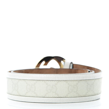 Gucci GG Plus Monogram Calfskin Interlocking G 40mm Belt 85 34 White 3 of 9