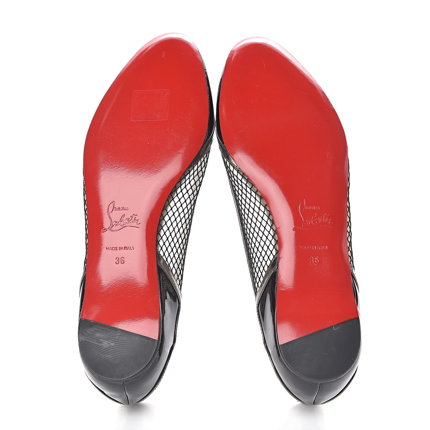 Mesh Patent Lady Bombay Flats 36 Black