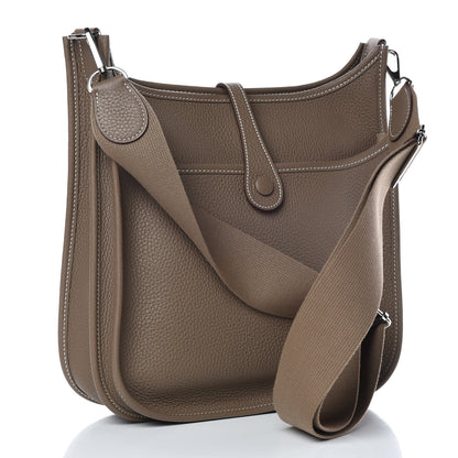Hermes Taurillon Clemence Evelyne III PM Etoupe 3 of 10