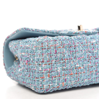 Chanel Tweed Quilted Mini Rectangular Flap Blue Multicolor 6 of 11