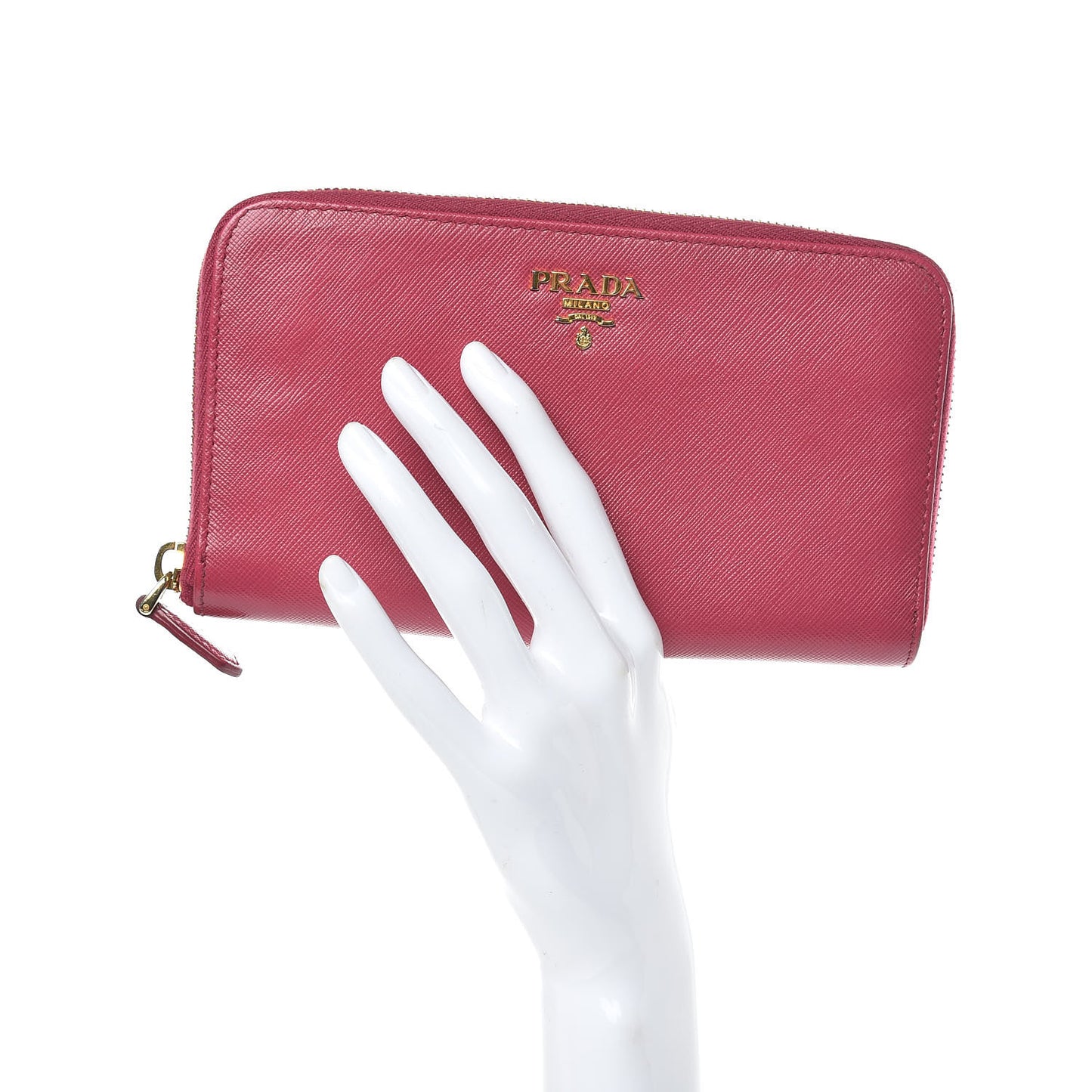 Saffiano Colour Zip Around Wallet Peonia