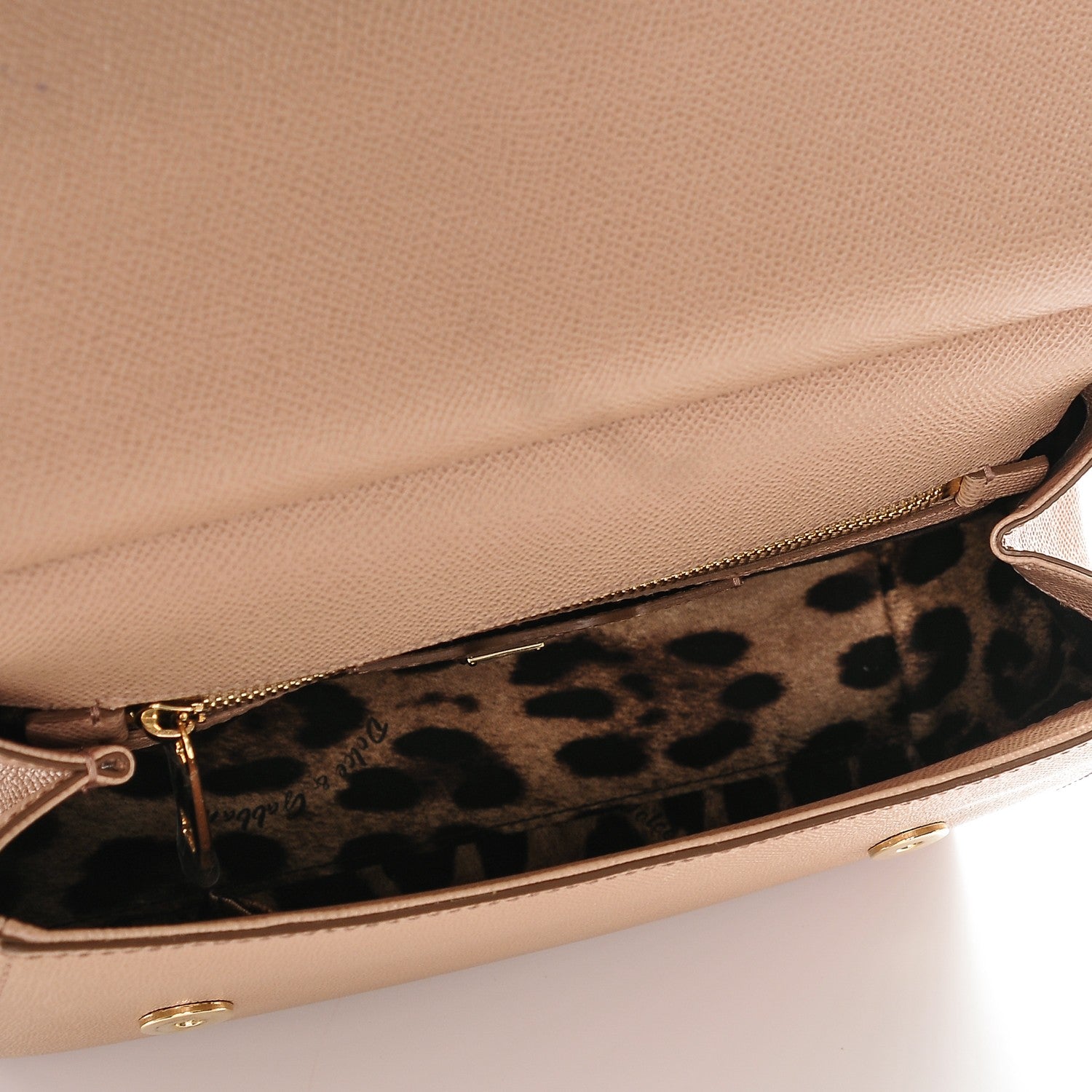 Dolce & Gabbana Dauphine Calfskin Medium Miss Sicily Satchel Tortora Sand 5 of 6