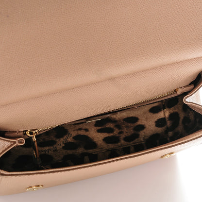 Dolce & Gabbana Dauphine Calfskin Medium Miss Sicily Satchel Tortora Sand 5 of 6