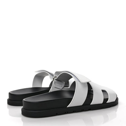 Hermes Epsom Womens Chypre Sandals 41 White 4 of 9