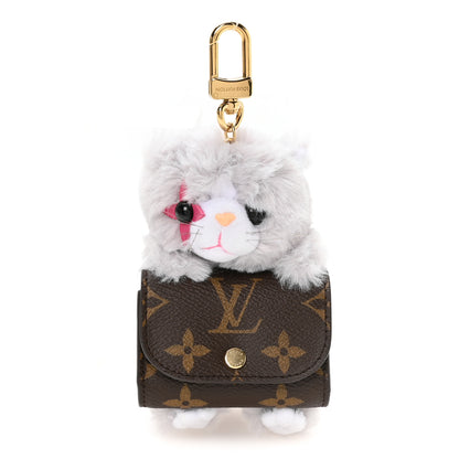 Louis Vuitton Monogram LV Cute Kitten Bag Charm Gray 1 of 5