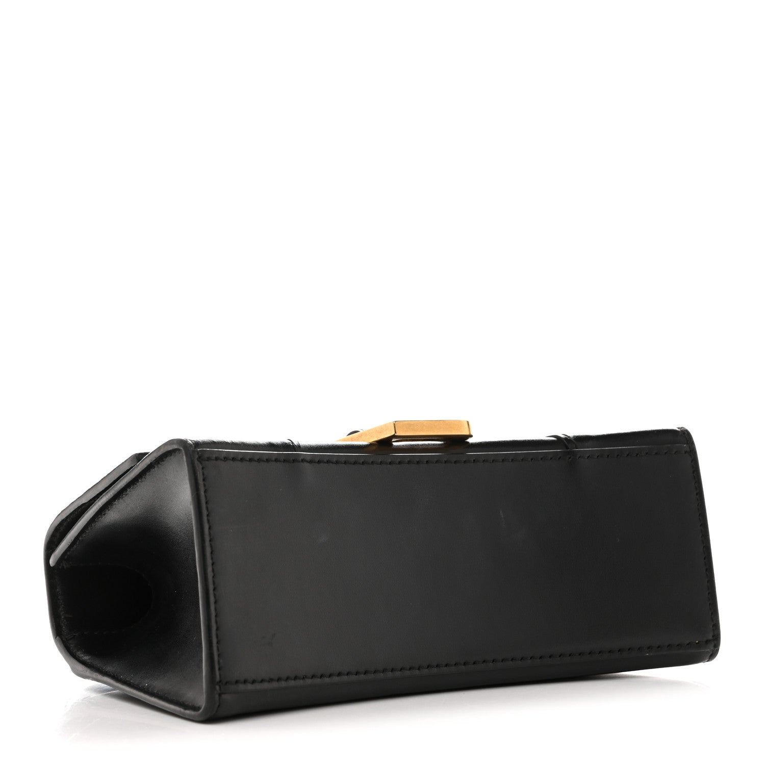 Balenciaga Shiny Box Calfskin Hourglass Top Handle Bag XS Black 4 of 17