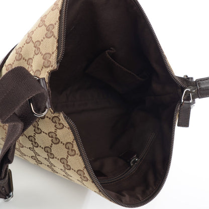 Gucci Monogram Calfskin Perforated Medium Flat Messenger Bag Dark Brown 5 of 8