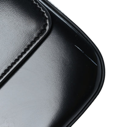 Celine Shiny Calfskin Triomphe Chain Shoulder Bag Black 10 of 12