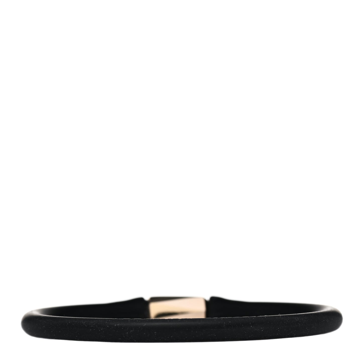 18K Yellow Gold Rubber Mens Fortune Barrel bracelet