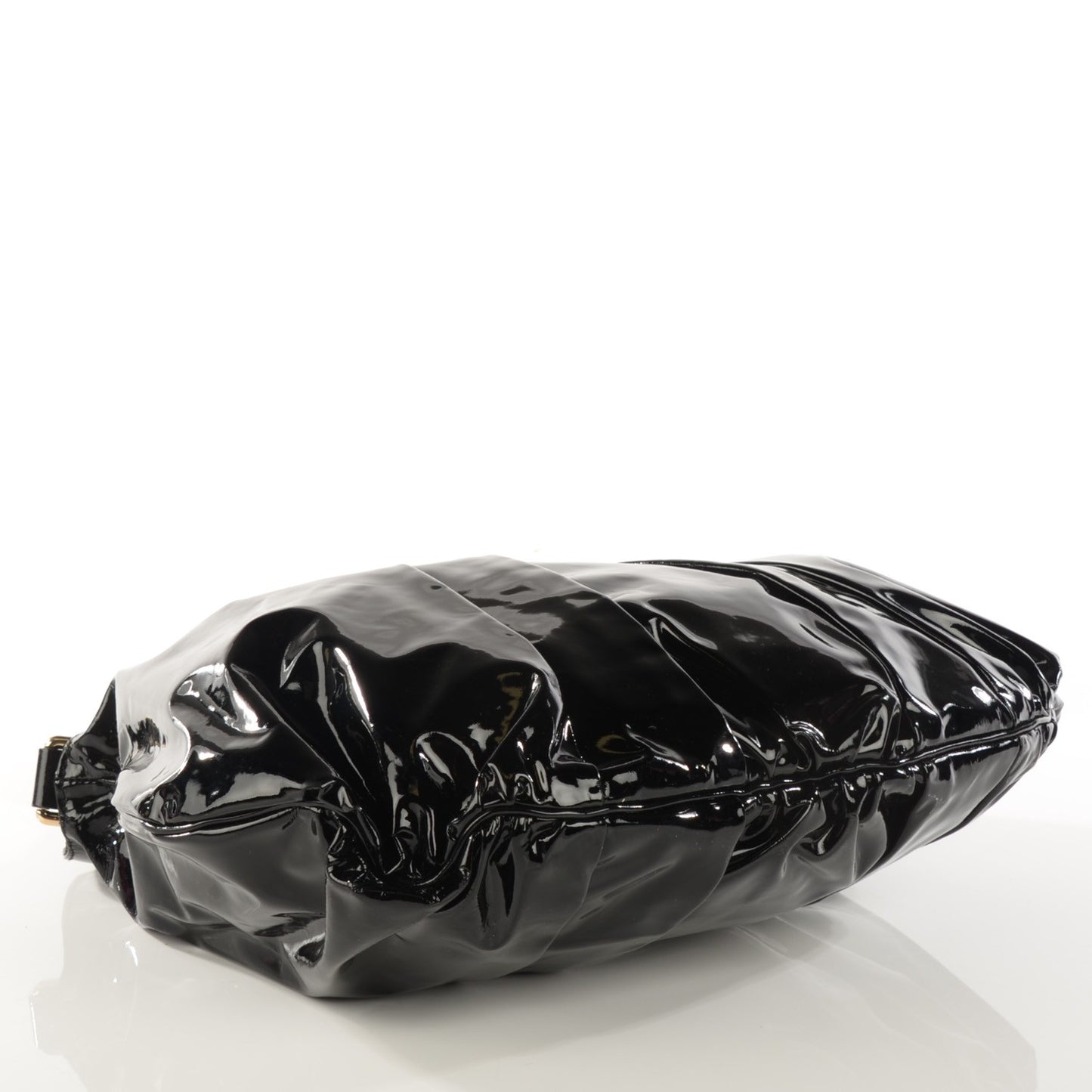 Patent Large Hysteria Top Handle Bag Black