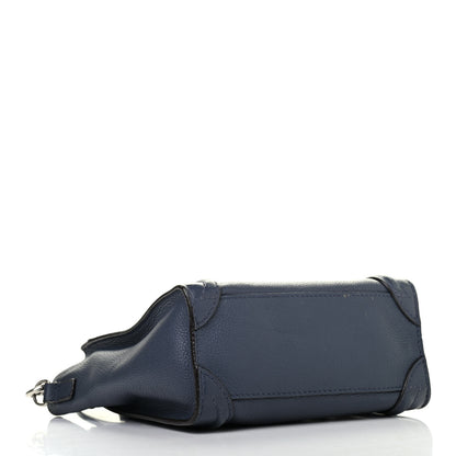 Celine Drummed Calfskin Nano Luggage Orage 3 of 4