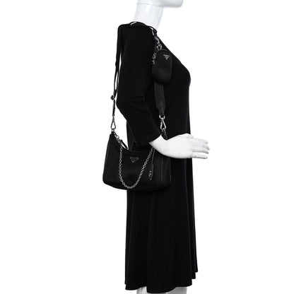 Prada Nylon Re-Edition 2005 Shoulder Bag Black 2 of 12