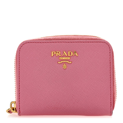 Prada Saffiano Metal Coin Purse Geranio 1 of 6