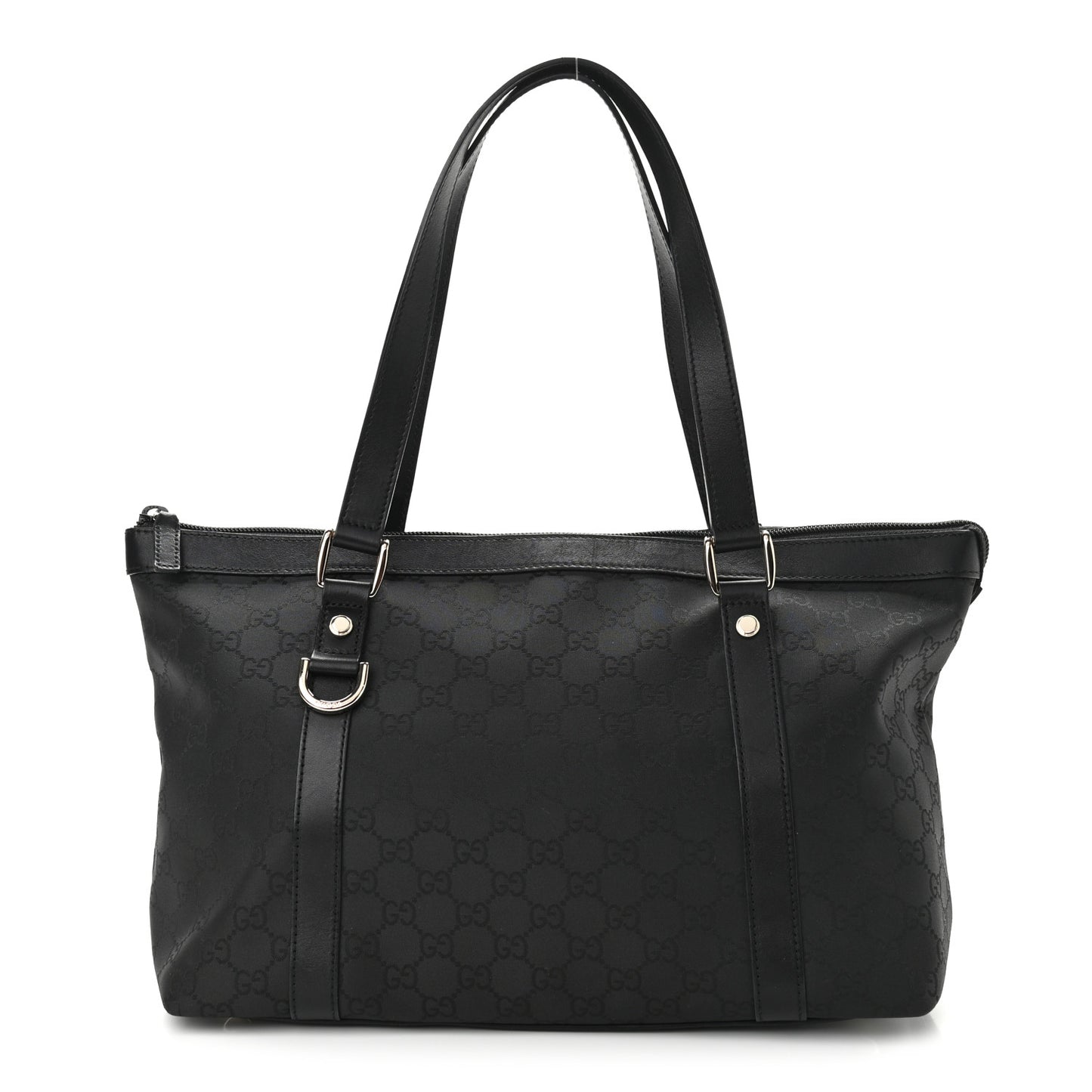Nylon Monogram Medium Abbey Tote Black