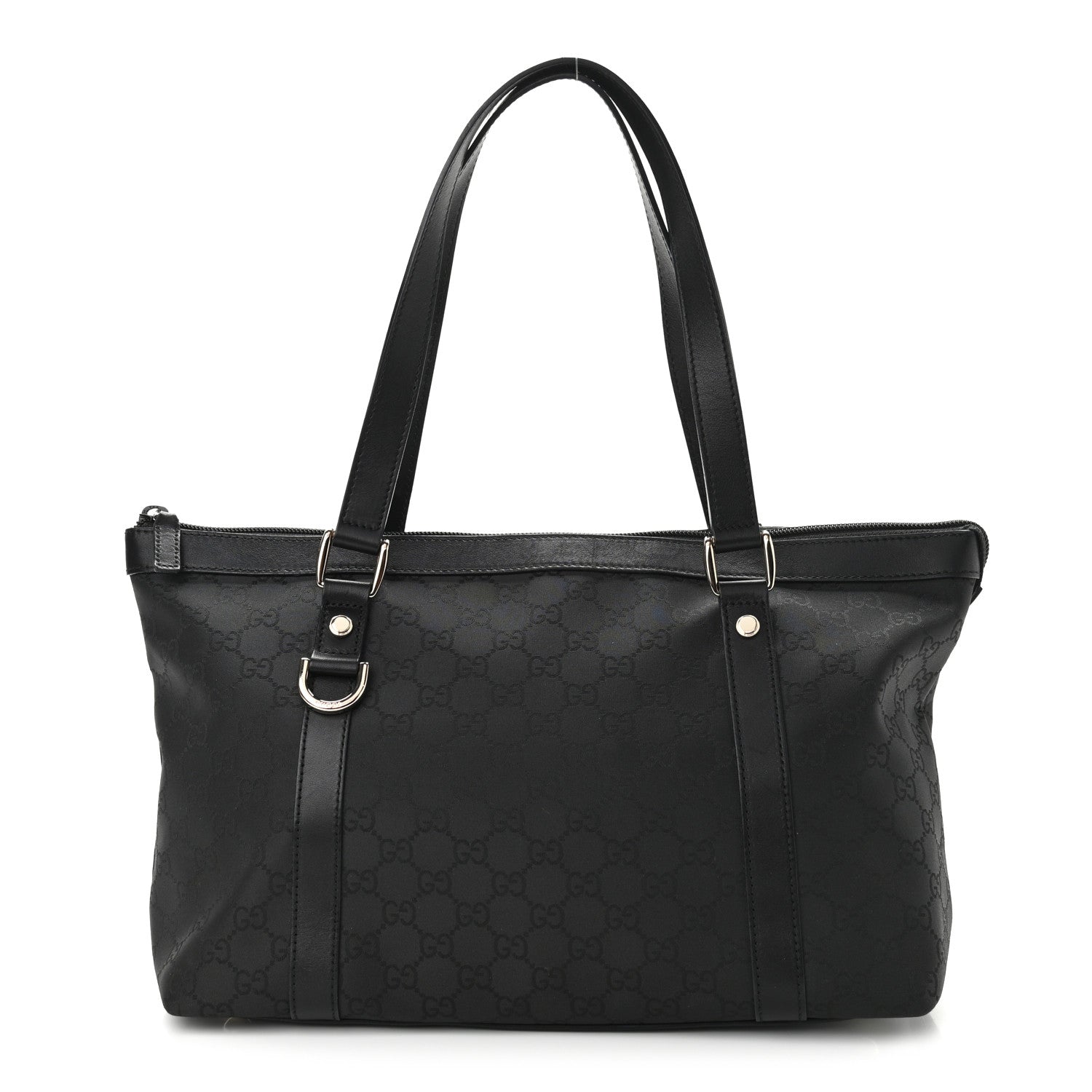 Gucci Nylon Monogram Medium Abbey Tote Black 2 of 11