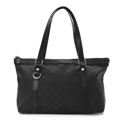 Gucci Nylon Monogram Medium Abbey Tote Black 2 of 11