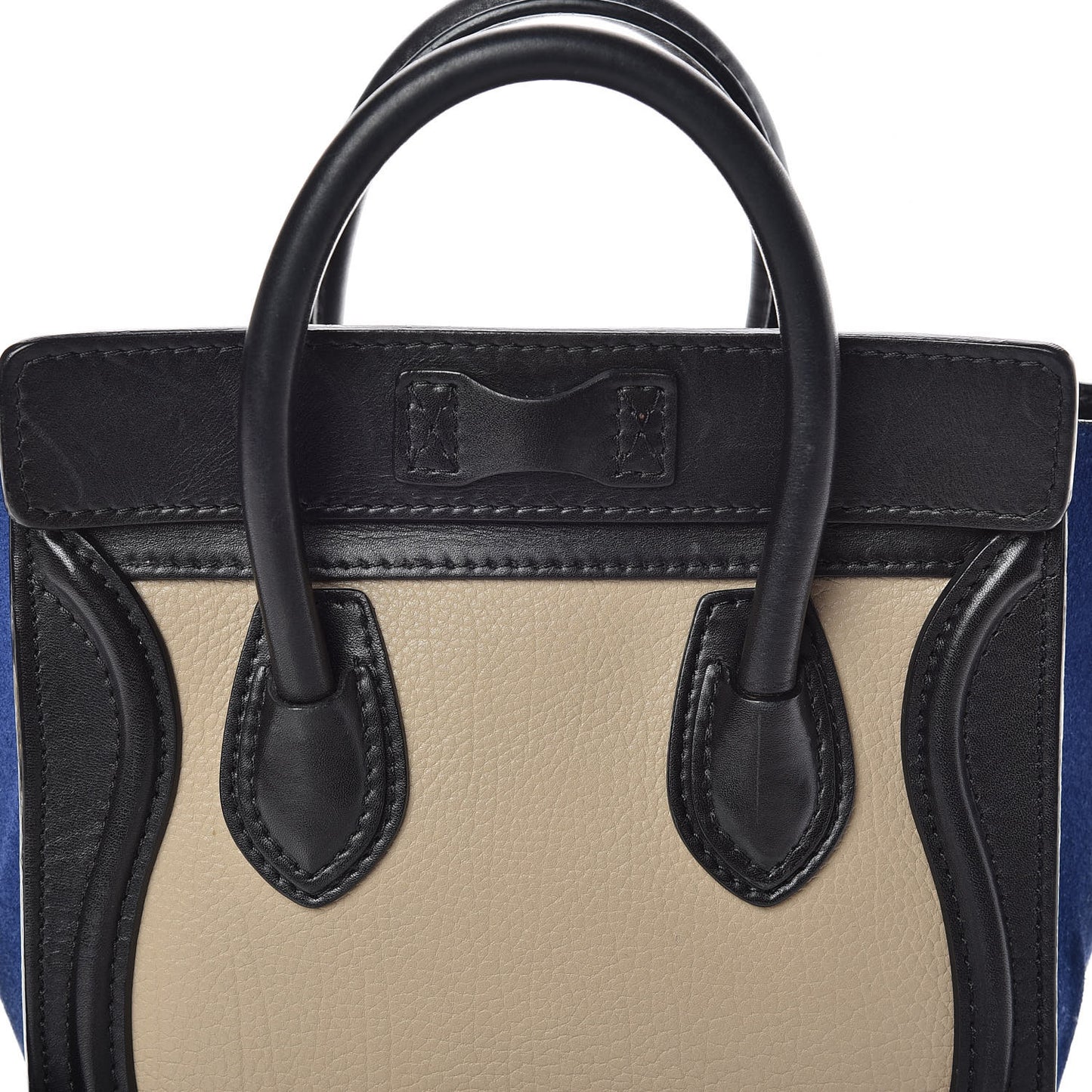 Bullhide Calfskin Nubuck Nano Tri-Color Luggage Light Taupe